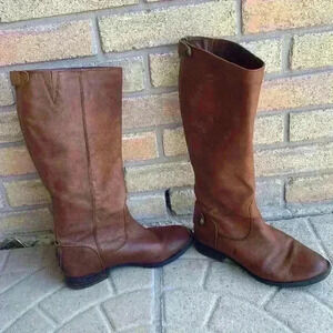 ARTURO CHIANG Belina Tall Brown Leather Riding Boots Women's Size 9MW